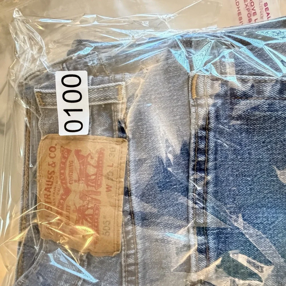 Levis 505 Jeans Mens 29x30 Medium Wash Blue Straight Stretch Denim Cowboy